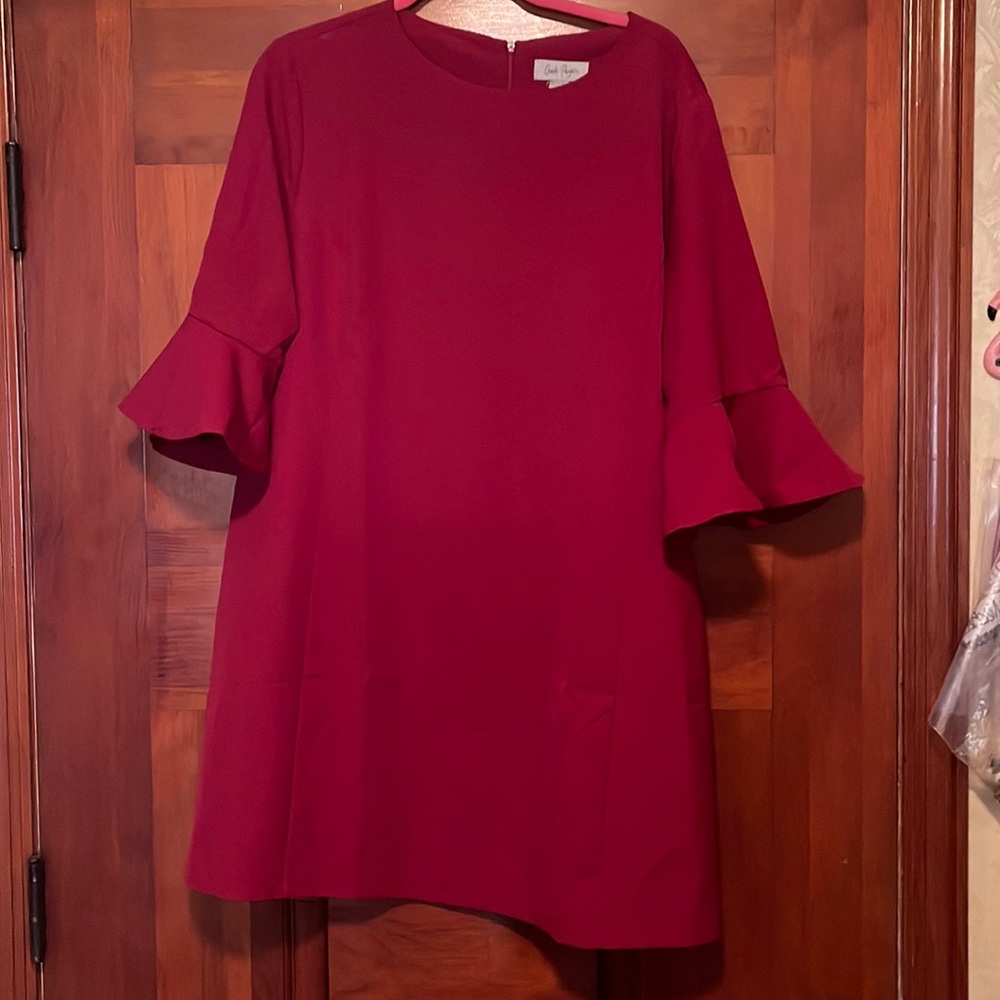 Charlie Paige red dress
